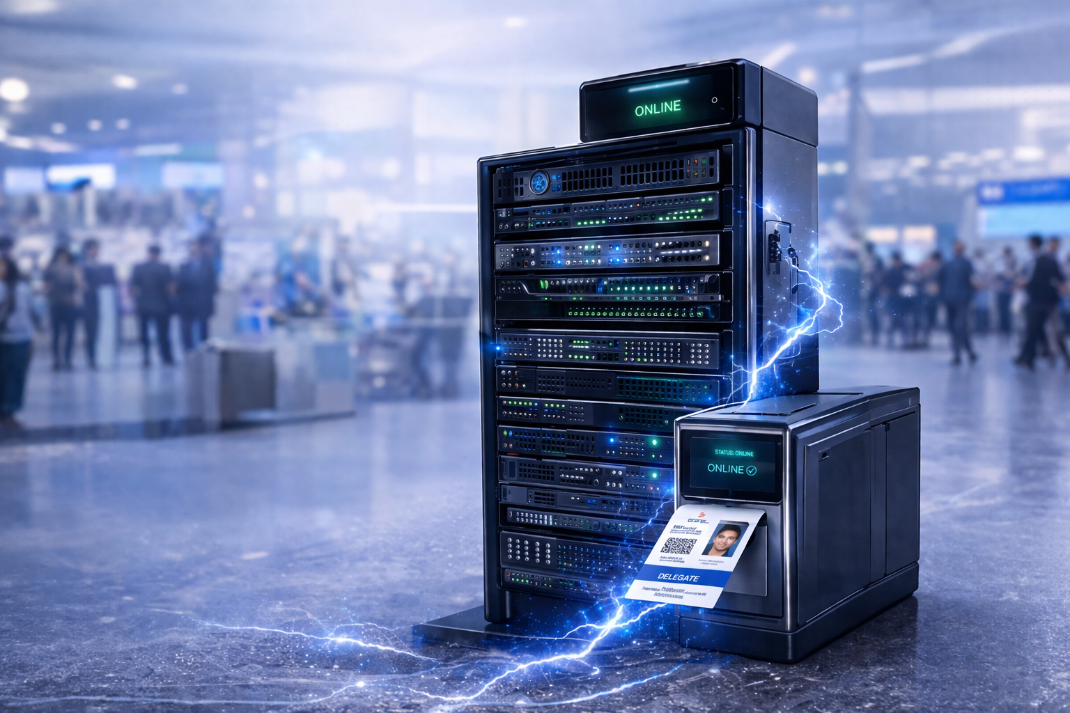 Automated Turnstiles for Secure Exhibition Access.